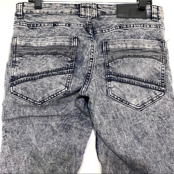 Swiss Cross skinny fit jeans GRAY distressed 5 pocket size 30/32L relaxed denim - Picture 5 of 11